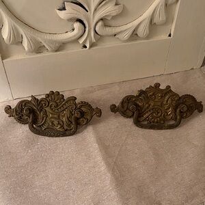 Vintage Brass Drawer Pulls Set